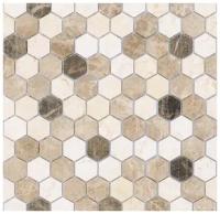 Мозаика шестиугольная из натурального камня Pietra Mix 1 Mat Hex 29x34x6