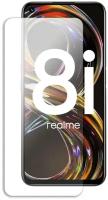 Защитное стекло для Realme 8i/Реалми 8Ай гибридное (гибкое стекло), олеофобное покрытие, без черной рамки, на экран