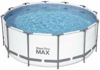 Каркасный круглый бассейн Steel Pro Max 366х122см Bestway 56420 с картриджным фильтром, тентом и лестницей