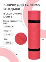 Коврик для туризма и отдыха ISOLON Optima Light, 180х60 см красный