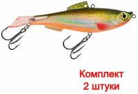 Балансир для рыбалки AQUA тюлька ХХ-108mm цвет 114 (серебристый болотник), 2 штуки