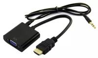 Переходник HDMI Male - VGA Female (oem), черный