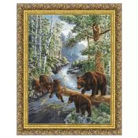 Золотое Руно Набор для вышивания Медвежий край 35 х 46,6 см (ДЖ-035)