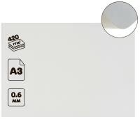 Картон хром-эрзац немелованный «Ладога», А3, 30 х 42 см, 440 г/м2, 0.6 мм (50 шт.) Calligrata Белый Россия