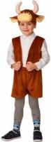 Карнавальный костюм Бычок Рожок коричневый (плюш), 3-5 лет, Батик 21-3-110-56