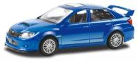 Машинка металлическая Uni-Fortune RMZ City 1:43 Subaru WRX STI без механизмов, 2 цвета (синий красный), 10,10х4,06х3,34 см 444006-BLU