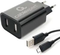 Зарядное устройство Gembird Cablexpert 2xUSB 2.4A + кабель MicroUSB MP3A-PC-35