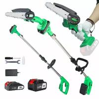 Цепная пила-высоторез аккумуляторная Zitrek GreenSaw 20 Plus (20В,4,0Ач Li-ion аккум.1 шт, 2,0Ач Li-ion аккум. 1 шт, ЗУ) 082-1856