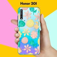 Силиконовый чехол на Honor 30I Узор из цветов / для Хонор 30 Ай