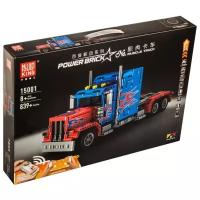 Конструктор Mould King 15001 Грузовик Peterbilt 389 Optimus Prime с ДУ и моторизацией, 839 деталей, техник, подарок для мальчика