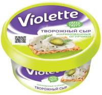 Сыр Violette творожный с маринованным огурцом 70%, 140 г