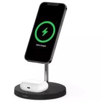 Беспроводное зарядное устройство 2 в 1 Belkin BOOST CHARGE PRO with MagSafe, черный (WIZ010vfBK)