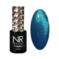 Nail Republic гель-лак для ногтей Color, 10 мл, 10 г, 451 мерцающий сине-зеленый