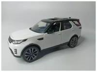 Коллекционная машинка игрушка металлическая Land Rover Discovery для мальчиков масштабная модель 1:24 белый