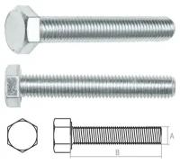 Болт М20х80 мм шестигр., цинк, кл.пр. 8.8, DIN 933 (20 кг) STARFIX (SM-84647-20)