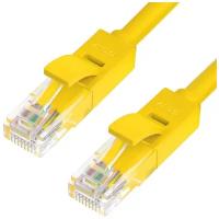 GCR Патч-корд прямой 3.0m UTP кат.5e, желтый, 24 AWG, литой, ethernet high speed 1 Гбит/с, RJ45, T568B