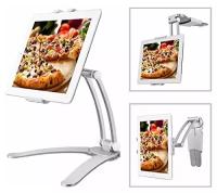 Держатель для планшетов и телефонов 2 в 1 Kitchen Mount Stand потолок-стена-стол LK-611, белый