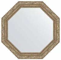 EVOFORM Зеркало настенное Octagon EVOFORM в багетной раме виньетка античное серебро, 75,4х75,4 см, BY 3777