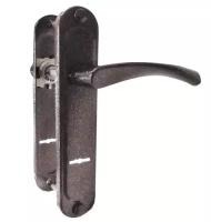 Ручка дверная на планке РДП 2-023- 85С- АМ антик медь, для входных дверей