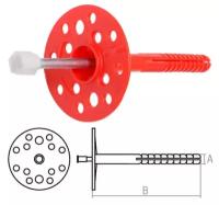 Дюбель для теплоизоляции 10х110 мм с металлич. гвоздем, термогол. (100 шт в коробе) STARFIX (SMW1-54100-100)
