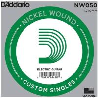 NW050 Nickel Wound Отдельная струна для электрогитары, никелированная, .050, D'Addario