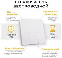 Выключатель беспроводной FERON TM83 SMART, 230V, 500W, трехклавишный, белый 41130