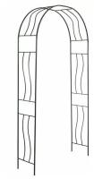 Арка садовая 240 х 125 х 36.5 см. разборная. металл. зелёная