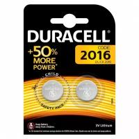 Батарейка DURACELL CR2016 BL2, упаковка 2 шт