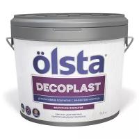 Декоративное покрытие Olsta DECOPLAST, 2 мм, белый, 15 кг, 10 л