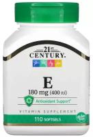 Капсулы 21st Century Vitamin E, 400 МЕ, 110 шт