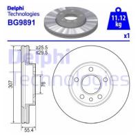 Тормозной диск передний DELPHI BG9891 307x30 для Volkswagen Caravelle, Volkswagen Touareg, Volkswagen Multivan, Volkswagen Transporter