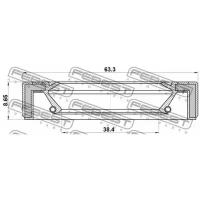 FEBEST 95GAS40630909C сальник привода 40X63X9