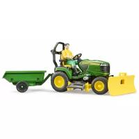 Bruder Трактор John Deere с прицепом и фигуркой 62-104