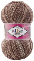 Пряжа Alize Superwash Comfort Socks (75% шерсть, 25% полиамид) 100 г 420 м, 7678 кофейный меланж, 1 моток