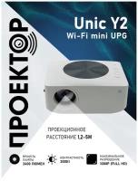 Проектор мультимедийный Unic Y2 Wi-Fi mini UPG / Портативный светодиодный видеопроектор HD 720 / Домашний кинопроектор для фильмов и дома