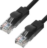 Патч-корд UTP cat.5e 1 Гбит/с RJ45 LAN CCA компьютерный кабель для интернета (GCR-LNC500) черный 0.1м