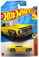 Машинка Hot Wheels коллекционная (оригинал) 69 COPO CAMARO желтый HCX82