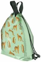Сумка / мешок / рюкзак для сменной обуви (сменки) Юнландия, с ручками, боковой карман на молнии, 46х36 см, Wild Cats, 271614