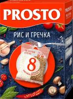 PROSTO Смесь круп Рис и гречка в пакетах для варки, 8 пак., 500 г