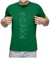 Мужская футболка «Кот. Этапы приземления кисуни. Котик.»