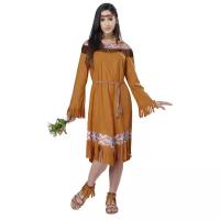 Костюм Индейской девушки взрослый California Costumes L (46-48) (платье, ремень, браслет, повязка на голову)