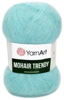 Пряжа для вязания YarnArt Mohair Trendy (ЯрнАрт Мохер Тренди) - 1 моток 142 гол. бирюза, полушерсть пушистая, 50% акрил, 50% мохер, 220м/100г