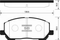 Колодки тормозные передние Sangsin Brake SP1384