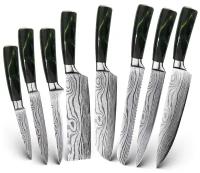 Набор кухонных ножей Spetime 8-Pieces Kitchen Knife Set Green (GE03KN8)
