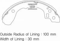 Колодки задние барабанные, SA134 Sangsin Brake SA-134