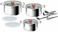 Набор посуды Tefal Opti Space 2100115982 13 пр. серебристый 13 шт. 4.77 кг