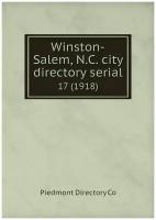 Winston-Salem, N.C. city directory serial. 17 (1918)