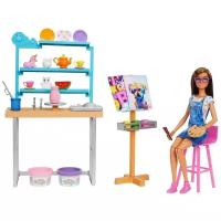 Кукла Barbie Create art studio, Творческая студия, HCM85