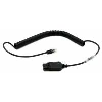 Кабель-переходник аудио Plantronics PL-U10P-S, QD - RJ22, 2м, черный