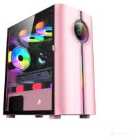 1STPLAYER Корпус INFINITE SPACE IS3 Pink mATX, TG 1x120mm RGB fan inc. IS3-PK-1F2-W